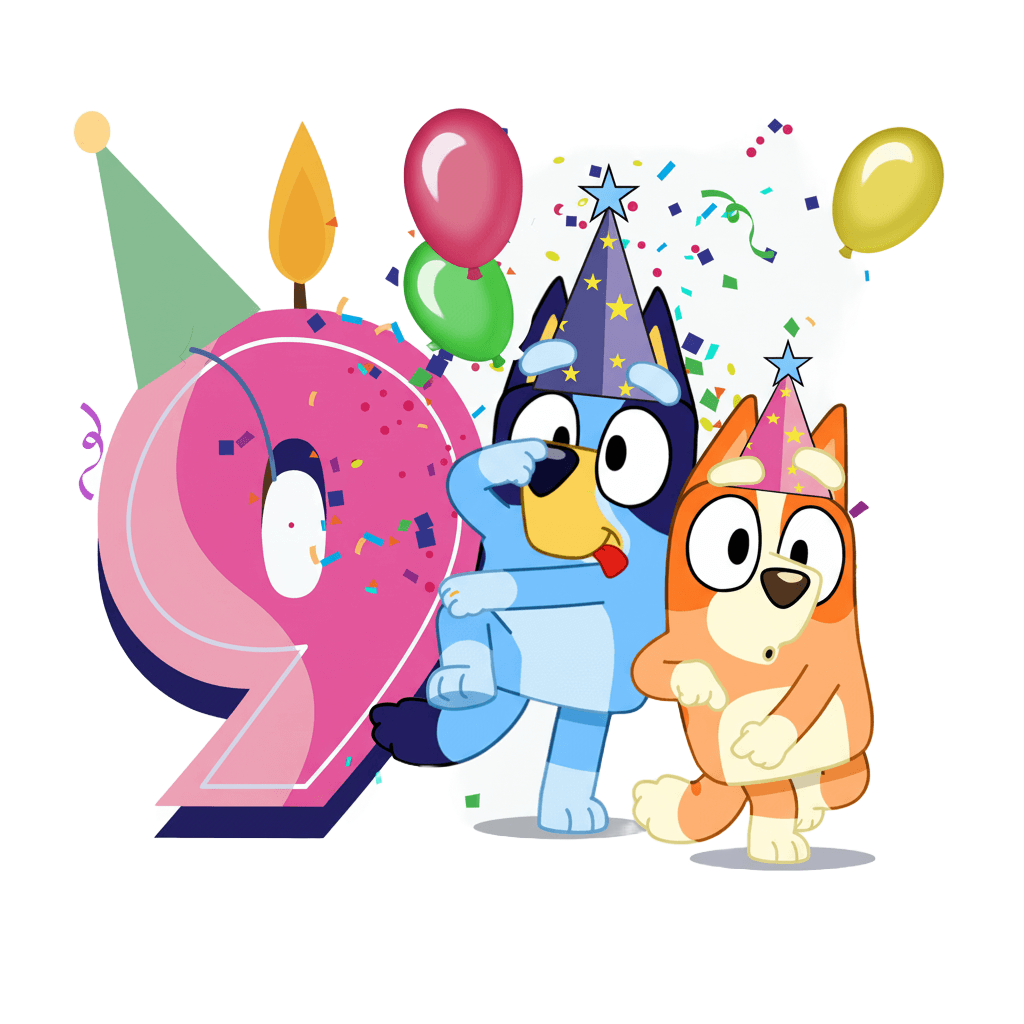 Helena 9 anos - Bluey e Bingo